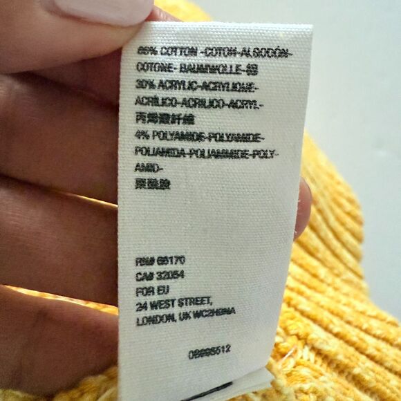 Free People High Hopes Marmalade Chunky Knit Open Front Slouchy Cozy Cardigan XS - Picture 6 of 7